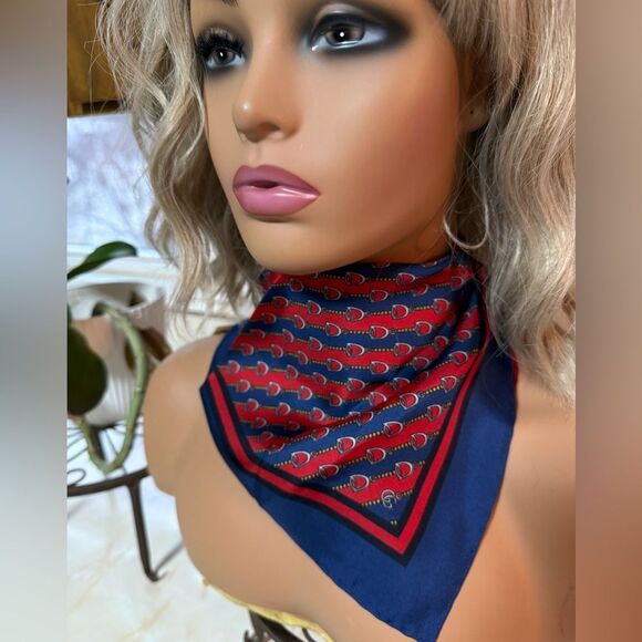 Gucci Horse-bit Pocket Square Silk Scarf - Picture 1 of 10